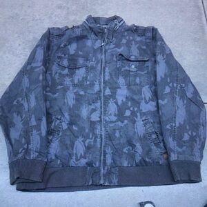 Men's Gray Camouflage Jacket